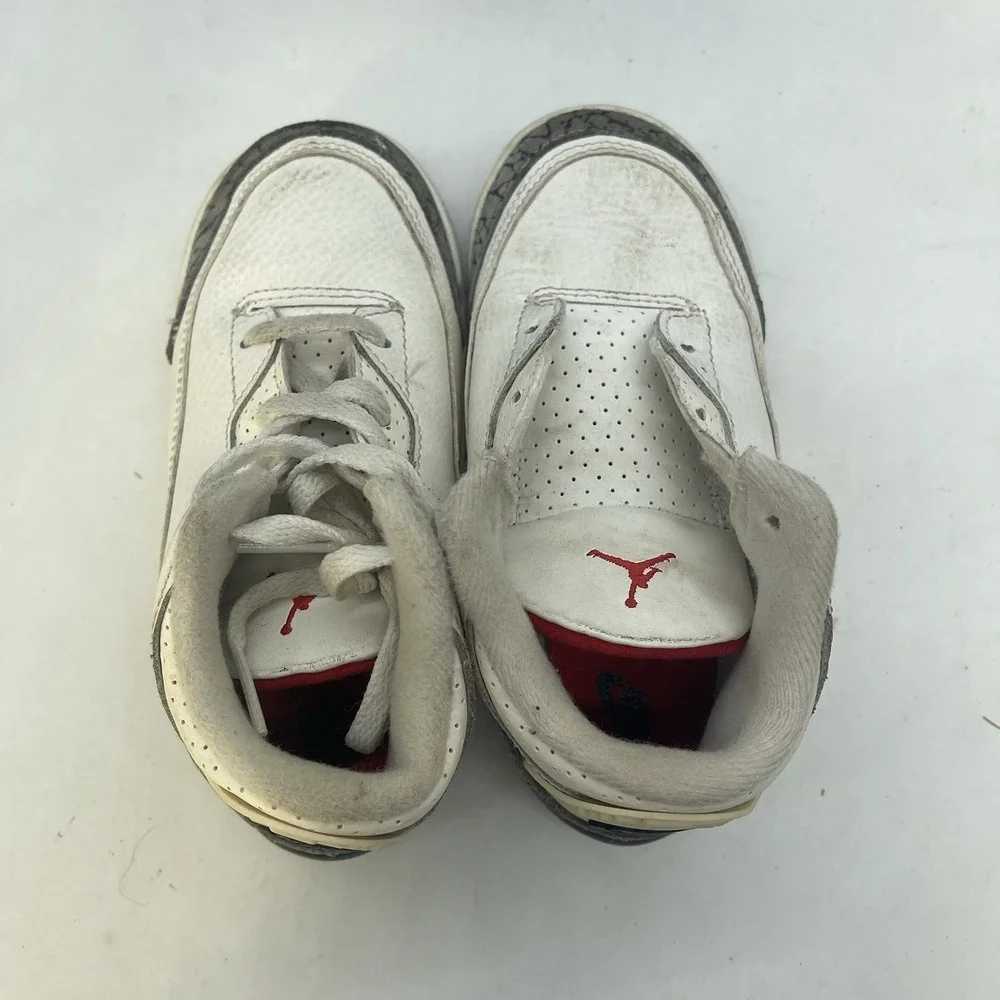 Jordan 3 White Cement Reimagined Shoes Toddler 10C DM0968-100 Box